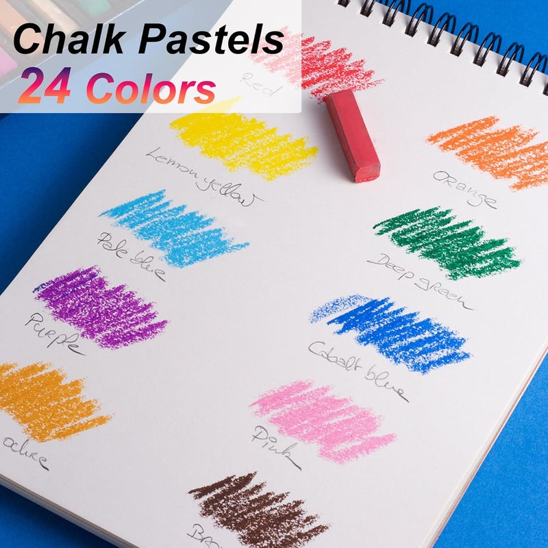 Dlicoda Soft Pastel for Artists, 24 PCS Vibrant Colors Chalk Sticks - Premium Pastel Art Supplies for Drawing, Blending, and Shading - Ideal for Adults and Beginners - Image 5